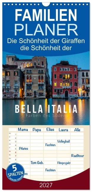 Familienplaner 2027 - Bella Italia. Farben des Südens mit 5 Spalten (Wandkalender, 21 x 45 cm) CALVENDO - Mikolaj Gospodarek