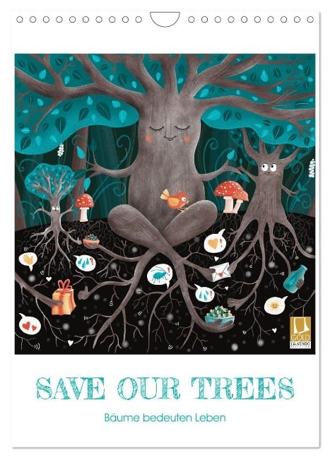 SAVE OUR TREES - Bäume bedeuten Leben (Wandkalender 2025 DIN A4 hoch), CALVENDO Monatskalender - Danja Krampikowski