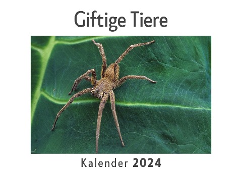 Giftige Tiere (Wandkalender 2024, Kalender DIN A4 quer, Monatskalender im Querformat mit Kalendarium, Das perfekte Geschenk) - Anna Müller