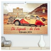 Die Legende - die Ente, Citroën 2CV (hochwertiger Premium Wandkalender 2026 DIN A2 quer), Kunstdruck in Hochglanz - Peter Roder