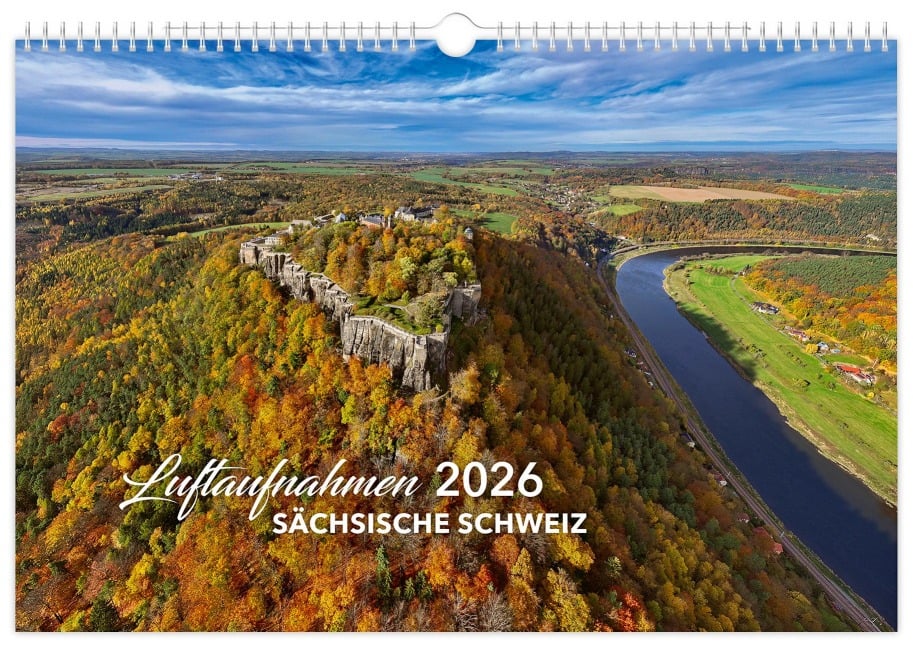 Kalender Sächsische Schweiz Luftaufnahmen 2026 - Peter Schubert