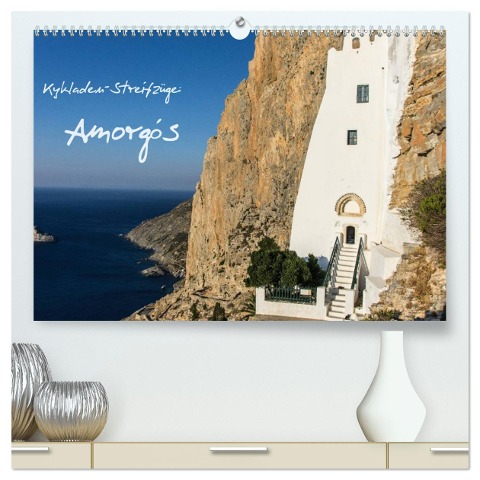 Kykladen-Streifzüge: Amorgós (hochwertiger Premium Wandkalender 2024 DIN A2 quer), Kunstdruck in Hochglanz - Henning Blume