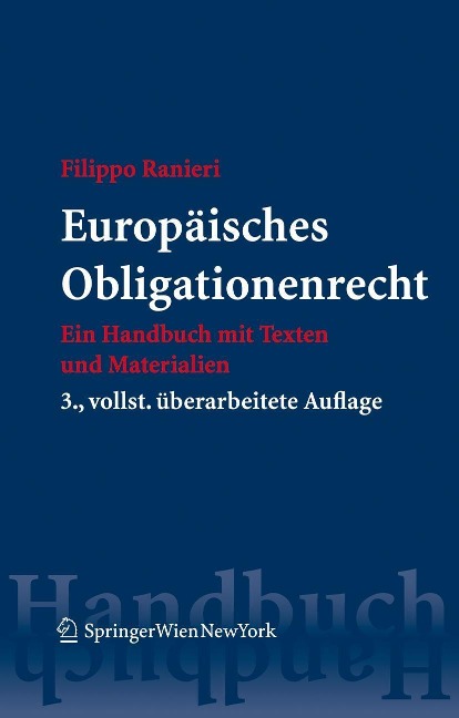 Europäisches Obligationenrecht - Filippo Ranieri