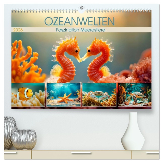 OZEANWELTEN Faszination Meerestiere (hochwertiger Premium Wandkalender 2026 DIN A2 quer), Kunstdruck in Hochglanz - Melanie Viola