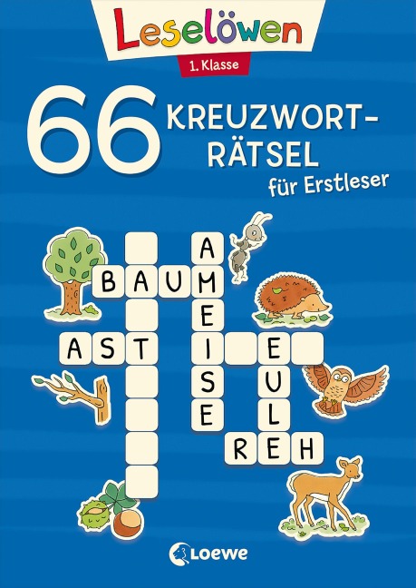 66 Kreuzworträtsel für Erstleser - 1. Klasse (Blau) - 