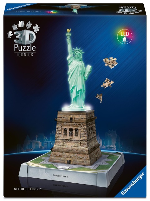 3D Puzzle Iconics: Freiheitsstatue - mit Licht - 
