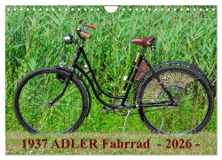 Cover-Bild zum Titel '1937 ADLER Fahrrad (Wandkalender 2026 DIN A4 quer), CALVENDO Monatskalender' von 'Dirk Herms'