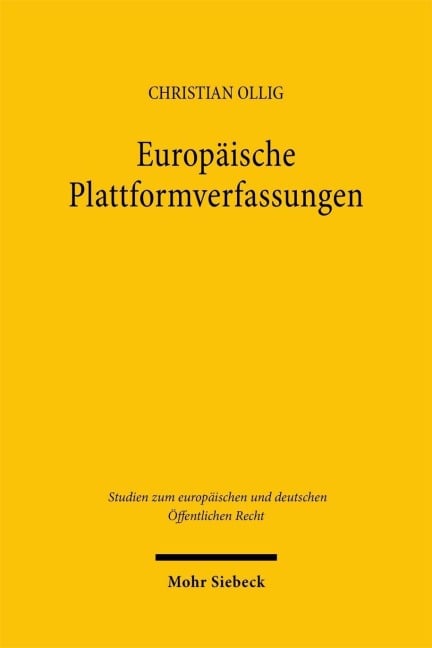 Europäische Plattformverfassungen - Christian Ollig