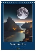 Mondnächte- Mondverzauberte Nächte aus der KI (Tischkalender 2024 DIN A5 hoch), CALVENDO Monatskalender - Christine Aka Stine1