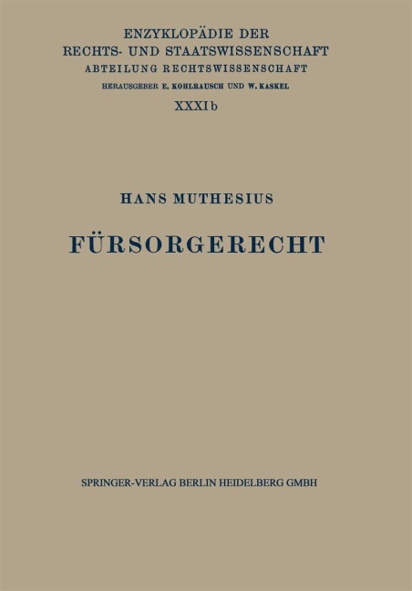 Fürsorgerecht - Hans Muthesius