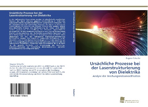 Ursächliche Prozesse bei der Laserstrukturierung von Dielektrika - Dagmar Schaefer