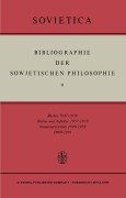 Cover-Bild zum Titel 'Bibliographie der Sowjetischen Philosophie' von ''