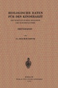 Cover-Bild zum Titel 'Biologische Daten für den Kinderarzt' von 'Joachim Brock, H. Knauer, K. Klinke, J. Becker, B. De Rudder'