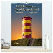 Cover-Bild zum Titel 'Norddeutsche Leuchttürme - maritime Wegweiser (hochwertiger Premium Wandkalender 2026 DIN A2 hoch), Kunstdruck in Hochglanz' von 'Peter Roder'