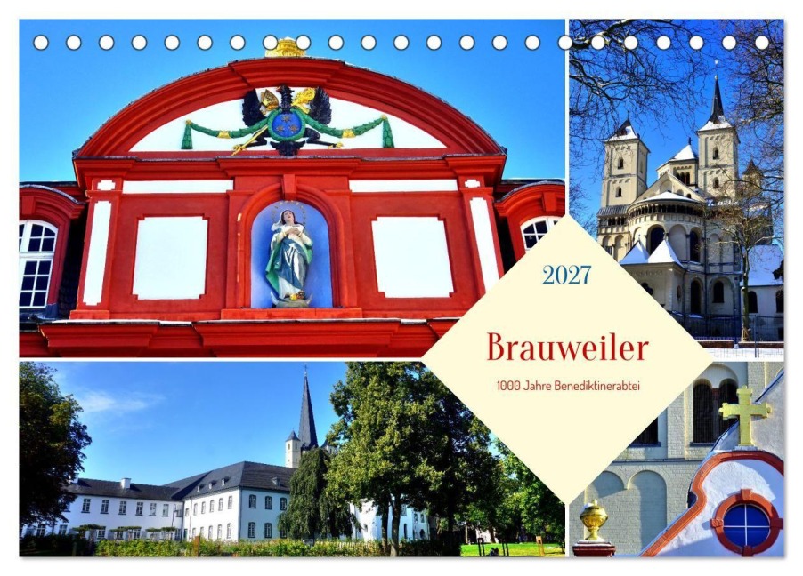 Brauweiler - 1000 Jahre Benediktinerabtei (Tischkalender 2027 DIN A5 quer), CALVENDO Monatskalender - Henning von Löwis of Menar