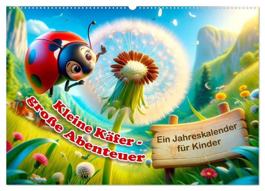 Kleine Käfer, große Abenteuer: Ein Jahreskalender für Kinder (Wandkalender 2025 DIN A2 quer), CALVENDO Monatskalender - Artefacti Artefacti