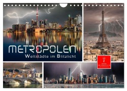 Metropolen - Weltstädte im Blitzlicht (Wandkalender 2026 DIN A4 quer), CALVENDO Monatskalender - Peter Roder