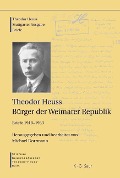 Cover-Bild zum Titel 'Theodor Heuss, Bürger der Weimarer Republik' von ''