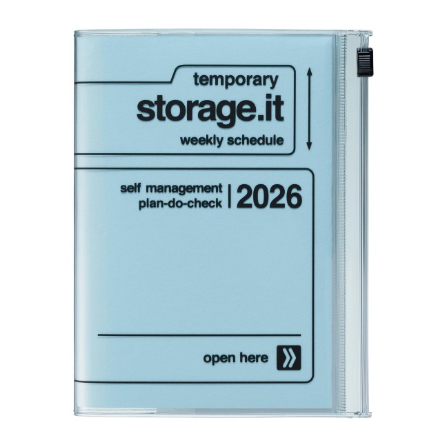 MARK'S 2025/26 Taschenkalender, A6 Storage.it // Blue - 