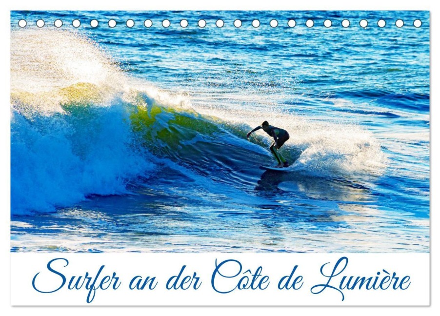 Surfer an der Côte de Lumière (Tischkalender 2026 DIN A5 quer), CALVENDO Monatskalender - Silvia Drafz