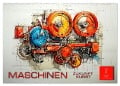 Maschinen Zukunft Kunst (Wandkalender 2024 DIN A2 quer), CALVENDO Monatskalender - Peter Roder
