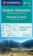 KOMPASS Wanderkarte 625 Sextner Dolomiten, Naturpark Drei Zinnen, Dolomiti di Sesto, Parco Naturale Tre Cime 1:25.000 - 
