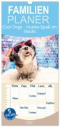 Cover-Bild zum Titel 'Familienplaner 2027 - Cool Dogs - Hunde-Spaß im Studio mit 5 Spalten (Wandkalender, 21 x 45 cm) CALVENDO' von 'Sonja Teßen'