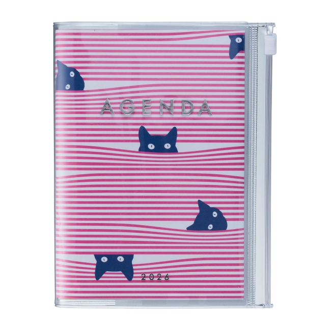 MARK'S 2025/26 Taschenkalender, B6 Cats // Pink - 