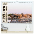 Elefanten - Sanfte Riesen Afrikas (hochwertiger Premium Wandkalender 2024 DIN A2 quer), Kunstdruck in Hochglanz - Silvia Trüssel