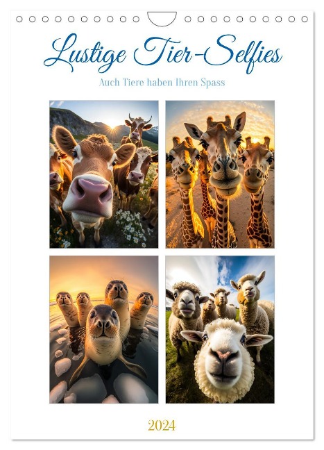 Lustige Tier-Selfies (Wandkalender 2024 DIN A4 hoch), CALVENDO Monatskalender - Steffen Gierok-Latniak