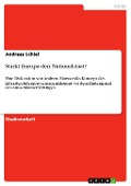 Cover-Bild zum Titel 'Stärkt Europa den Nationalstaat?' von 'Andreas Schiel'