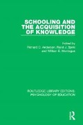 Cover-Bild zum Titel 'Schooling and the Acquisition of Knowledge' von ''