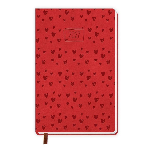 TRÖTSCH - Taschenkalender A6 Soft Touch Herzchen 2027 - 