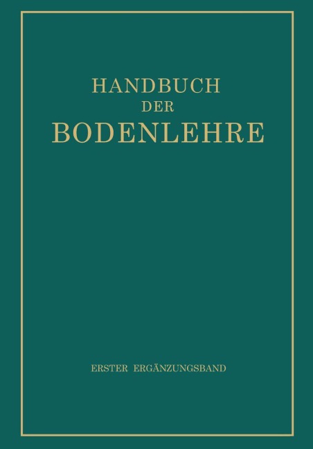 Handbuch der Bodenlehre - E. Blanck