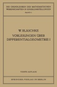 Cover-Bild zum Titel 'Vorlesungen Über Differentialgeometrie I' von 'Wilhelm Blaschke'