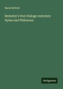 Cover-Bild zum Titel 'Berkeley's Drei Dialoge zwischen Hylas und Philonous' von 'Raoul Richter'