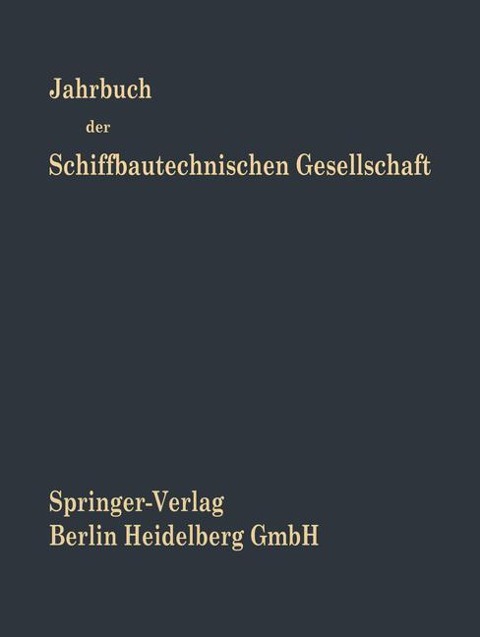 Jahrbuch der Schiffbautechnischen Gesellschaft - Hans K. Kloeß
