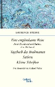 Cover-Bild zum Titel 'Empfindsame Reise, Tagebuch des Brahmanen, Satiren, kleine Schriften' von 'Laurence Sterne'