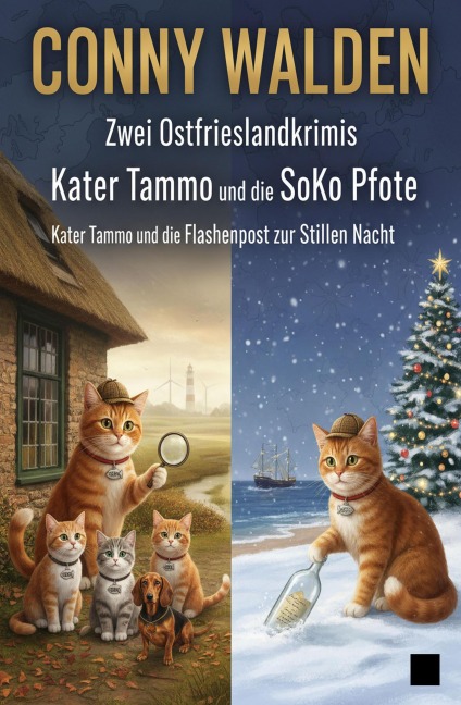 Zwei Ostfrieslandkrimis: Kater Tammo und die SoKo Pfote / Kater Tammo und die Flaschenpost zur Stillen Nacht - Conny Walden
