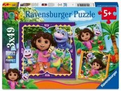 Cover-Bild zum Titel 'Kinderpuzzle 3x49 Teile - Dora the Explorer' von ''
