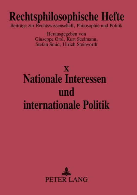 Nationale Interessen und internationale Politik - 