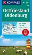 KOMPASS Wanderkarten-Set 410 Ostfriesland, Oldenburg (3 Karten) 1:50.000 - 