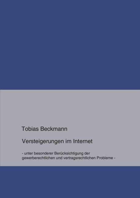 Versteigerungen im Internet - Tobias Beckmann