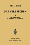 Cover-Bild zum Titel 'Das Verbrechen' von 'Hans Von Hentig'
