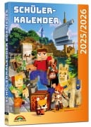 Schülerkalender 2025 / 2026 mit Minecraft; inklusive Tipps, Tricks & Crafting-Rezepten - David Haberkamp