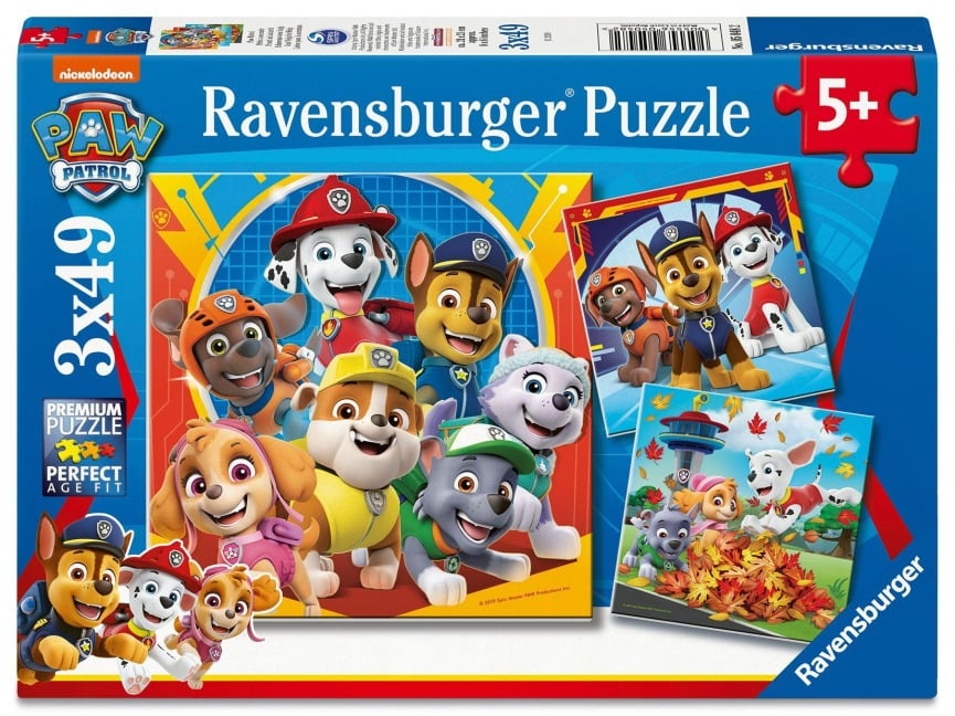 Kinderpuzzle 3x49 Teile - Paw Patrol - 