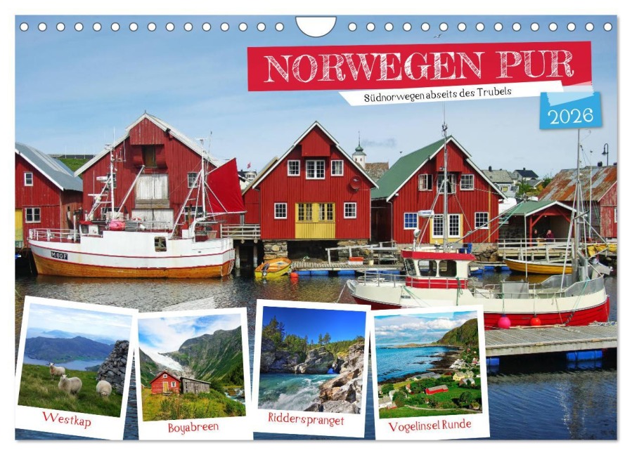 Norwegen PUR (Wandkalender 2026 DIN A4 quer), CALVENDO Monatskalender - Werner Prescher