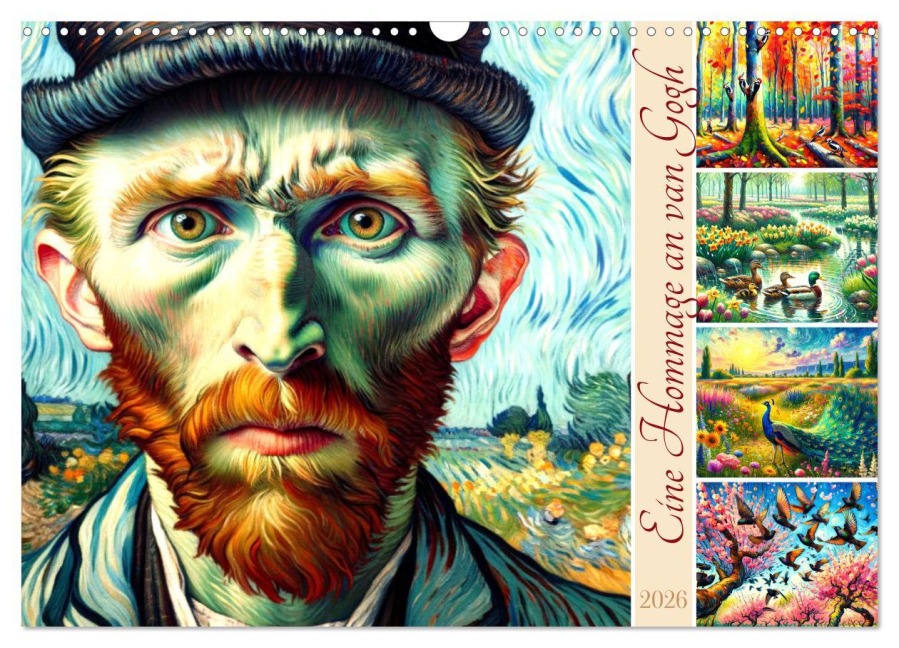 Eine Hommage an van Gogh (Wandkalender 2026 DIN A3 quer), CALVENDO Monatskalender - Marco Warstat