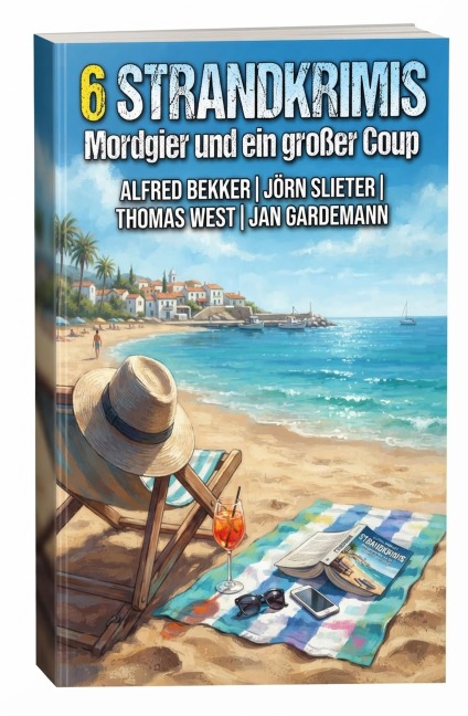 6 Strandkrimis: Mordgier und ein großer Coup - Alfred Bekker, Jan Gardemann, Thomas West, Jörn Slieter