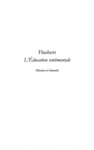 Flaubert l'education sentimentale - minu - Marc Fontana